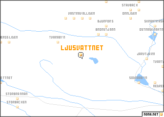 map of Ljusvattnet