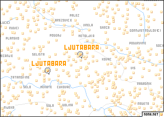 map of Ljuta Bara