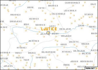 map of Ljutice