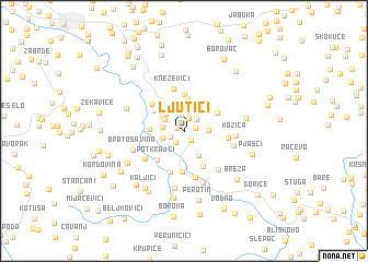 map of Ljutići
