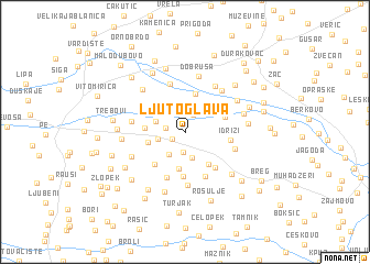 map of Ljutoglava