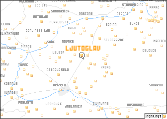 map of Ljutoglav