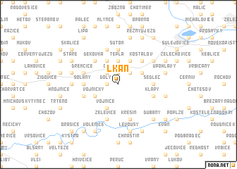 map of Lkáň