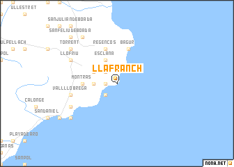 map of Llafranch