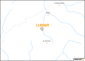 map of Llahuín