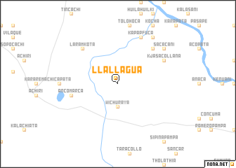 map of Llallagua