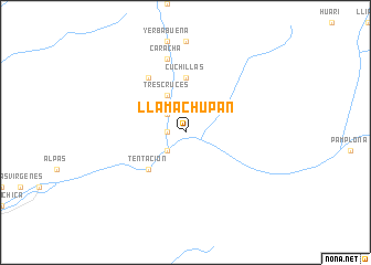 map of Llamachupán