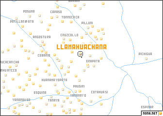 map of Llamahuachana