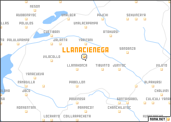 map of Llanaciénega