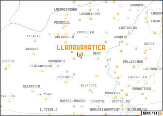 map of Llanada Matica