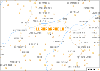 map of Llanada Pablo