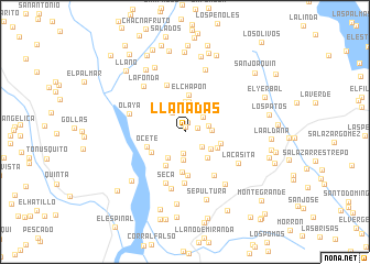 map of Llanadas