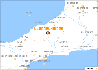 map of Llanaelhaiarn