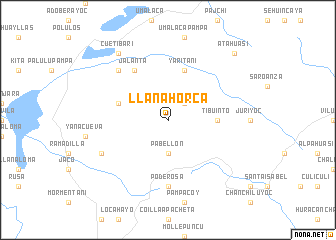 map of Llanahorca