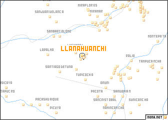 map of Llanahuanchi