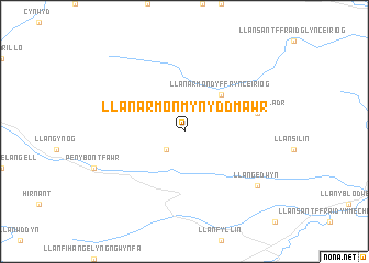 map of Llanarmon-Mynydd-mawr