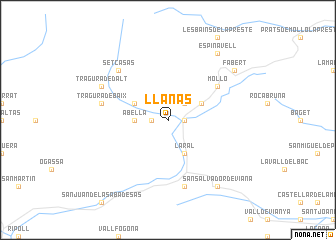 map of Llanás