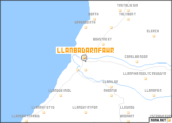 map of Llanbadarn-fawr