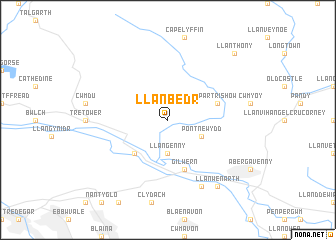 map of Llanbedr