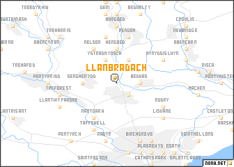 map of Llanbradach