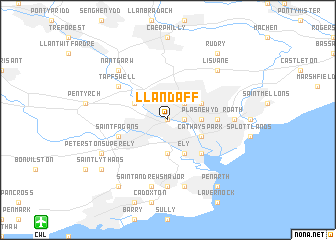 map of Llandaff