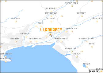 map of Llandarcy