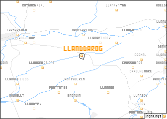 map of Llanddarog