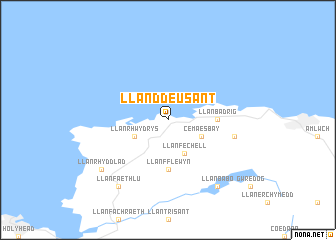 map of Llanddeusant