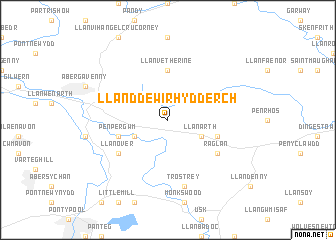 map of Llanddewi Rhydderch