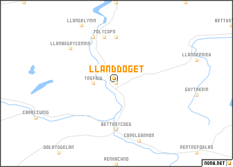 map of Llanddoget