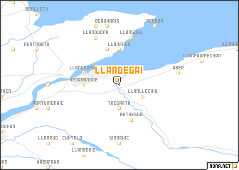 map of Llandegai