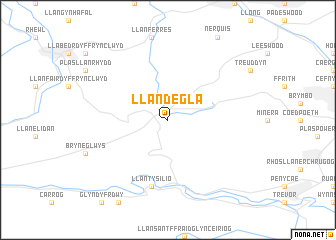 map of Llandegla