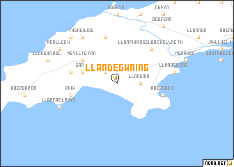 map of Llandegwning