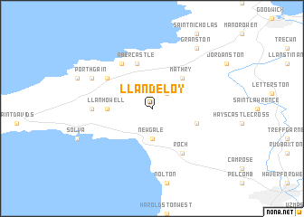 map of Llandeloy