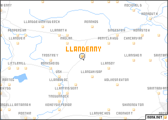 map of Llandenny