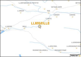 map of Llandrillo