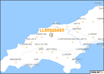 map of Llandudwen