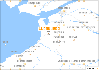 map of Llandwrog