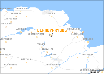 map of Llandyfrydog