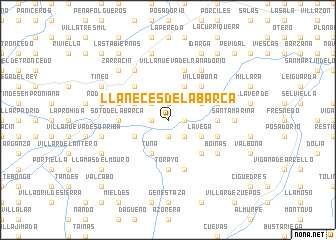 map of Llaneces de la Barca