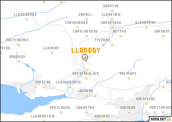 map of Llanedy