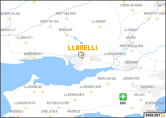 map of Llanelli