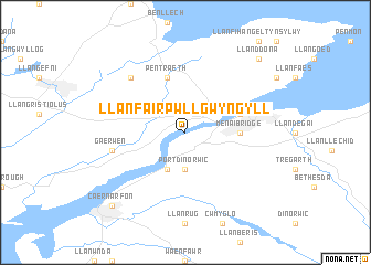 map of Llanfairpwllgwyngyll