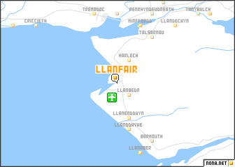 map of Llanfair