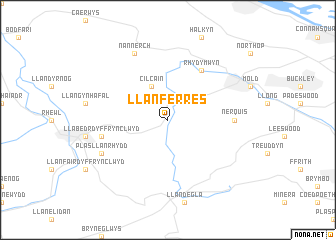 map of Llanferres