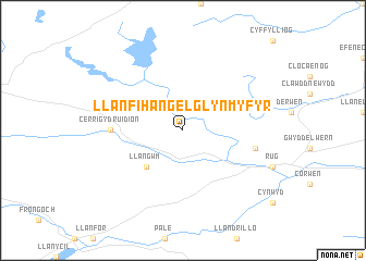 map of Llanfihangel-Glyn-Myfyr