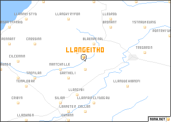 map of Llangeitho