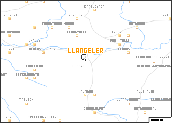 map of Llangeler