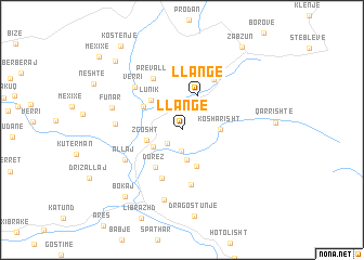 map of Llangë