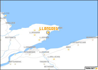 map of Llangoed